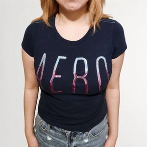 Aeropostale Short Sleeve Tee with Aero Logo Size S Petite Casual Style